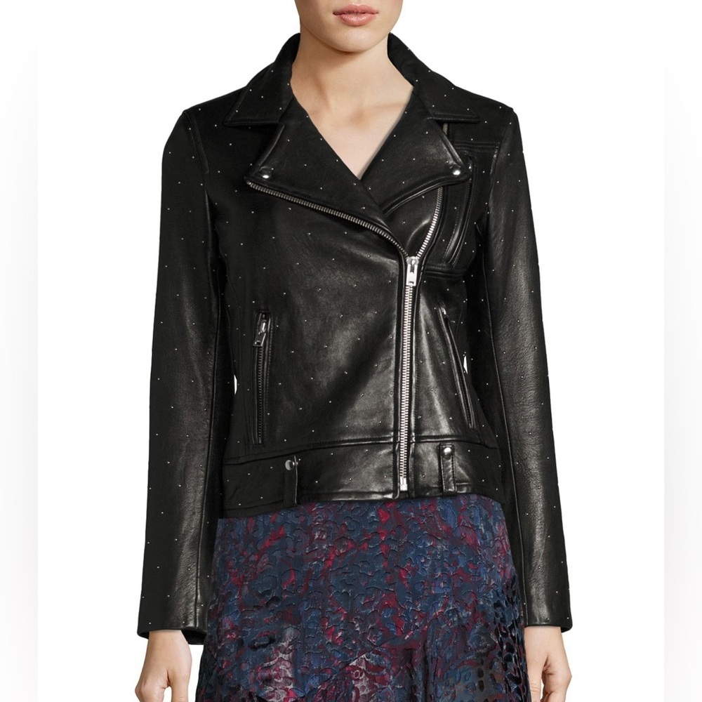 IRO Vamy Studded Leather Biker Jacket